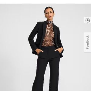Express Editor Studio Stretch Twill Fitted One Button Blazer